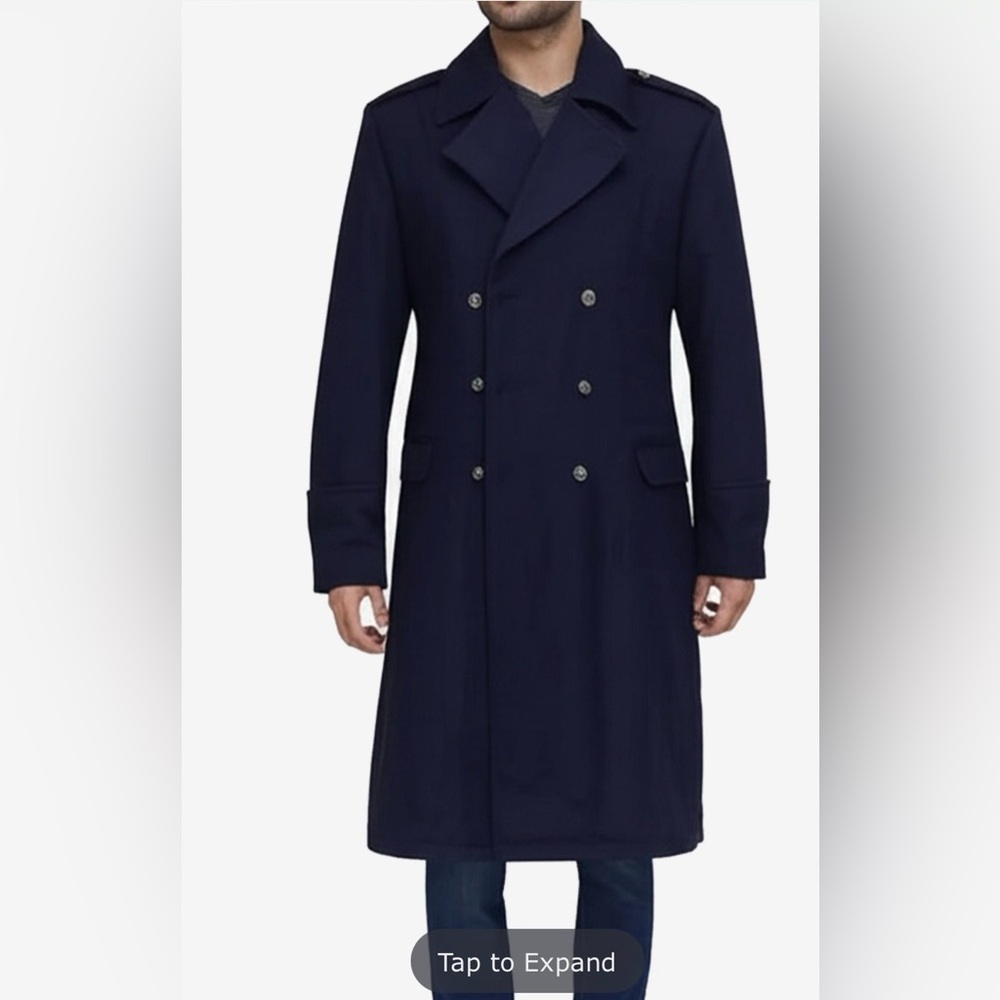 Diane Von Furstenberg Men's Classic Navy Coat XL